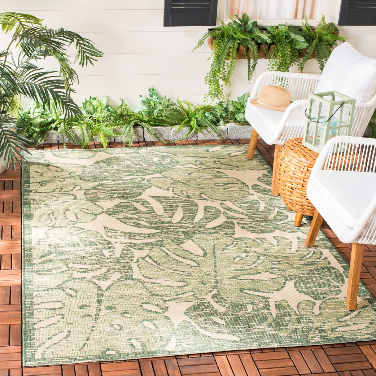 Safavieh Courtyard Cy7560 - 32212 Beige/Green Rugs - Safavieh - cy7560 - 32212 - 4