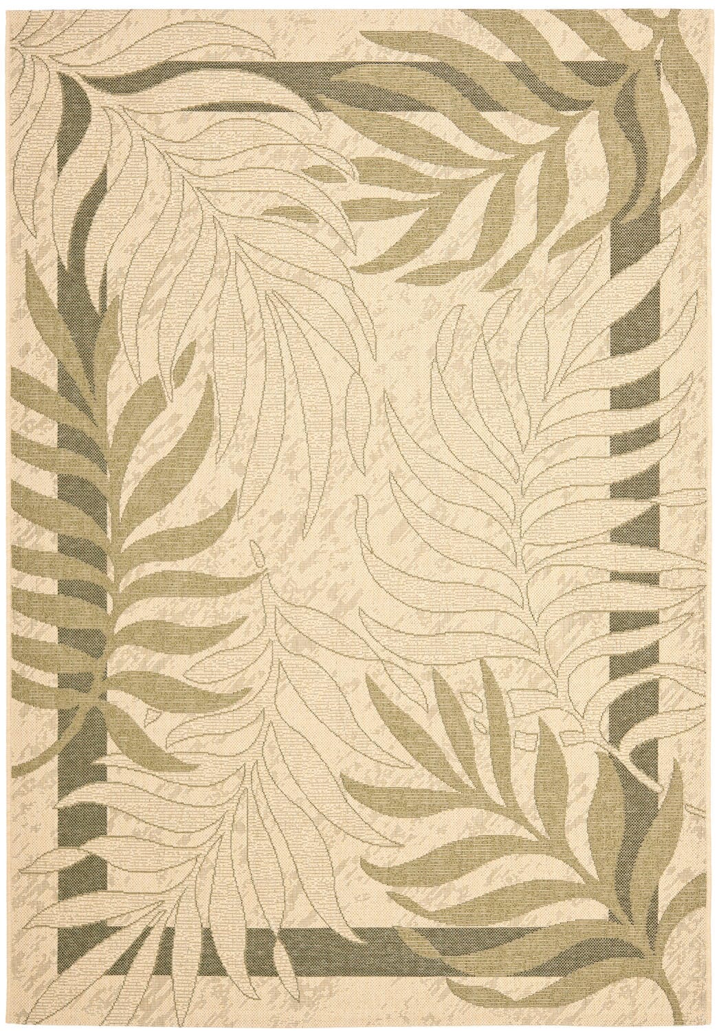 Safavieh Courtyard Cy7836 - 14A5 Cream / Green Rugs - Safavieh - cy7836 - 14a5 - 5r