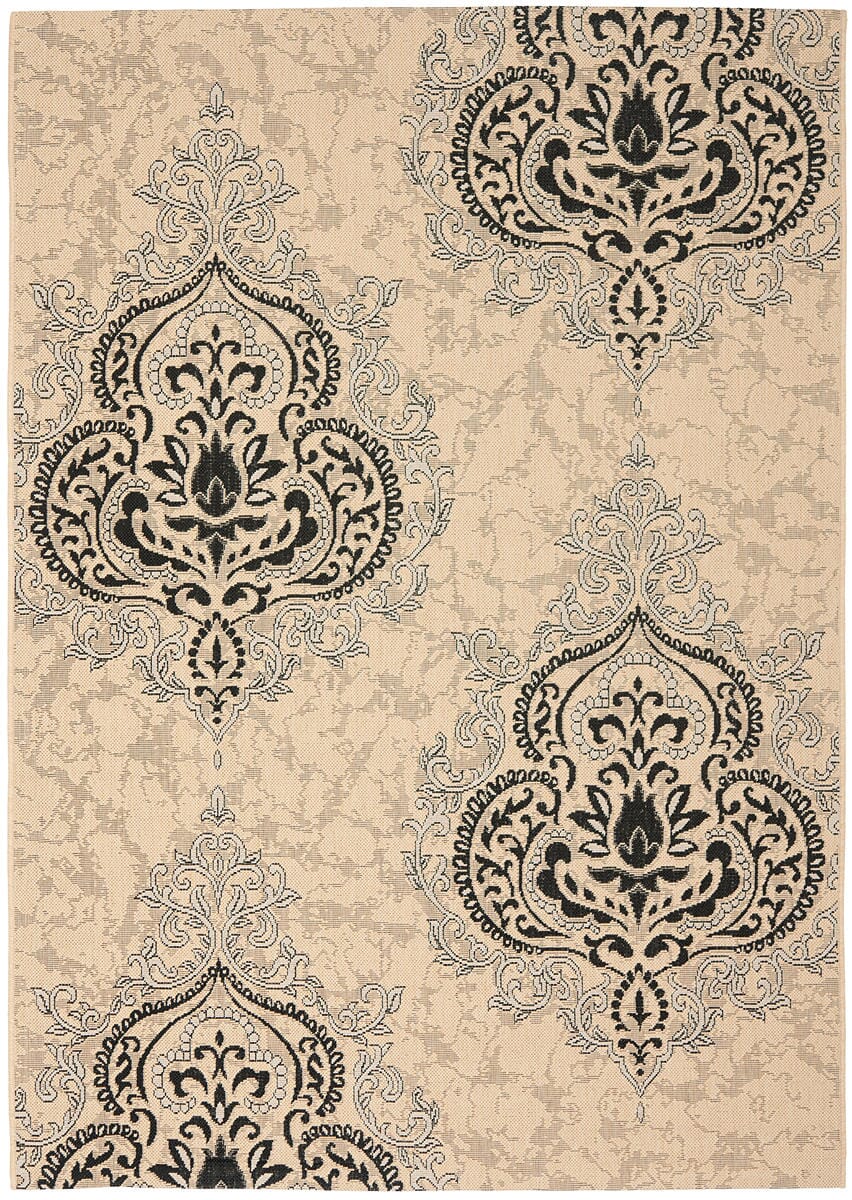 Safavieh Courtyard Cy7926 - 16A22 Creme / Black Rugs - Safavieh - cy7926 - 16a22 - 2