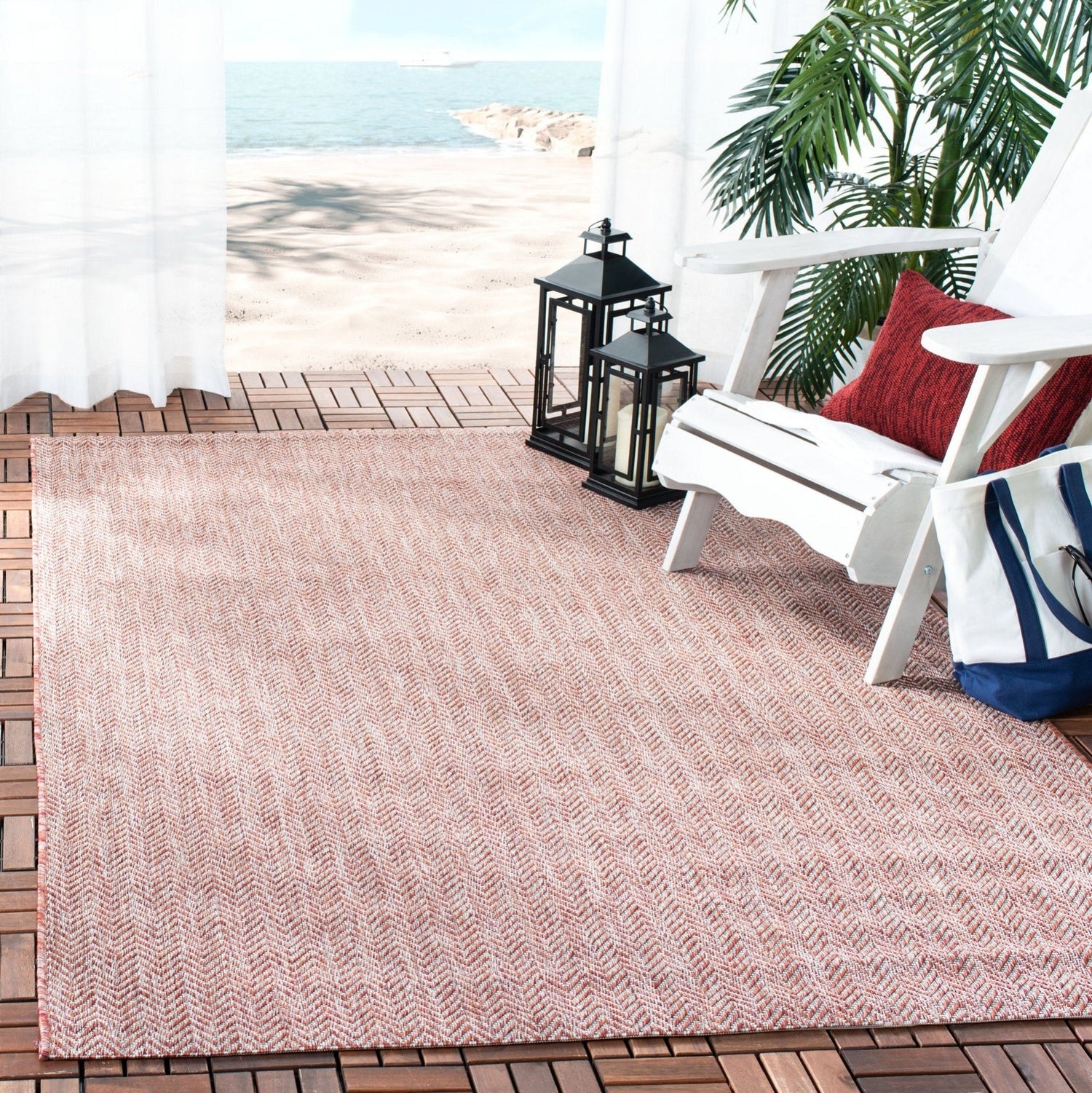 Safavieh Courtyard Cy8022 Red/Beige Rug - Safavieh - cy8022 - 36521 - 27