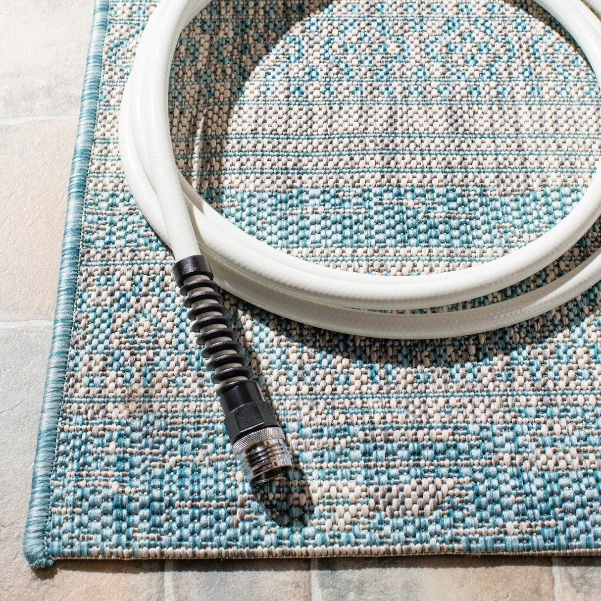 Safavieh Courtyard Cy8061 - 37121 Aqua/Grey Rugs - Safavieh - cy8061 - 37121 - 5