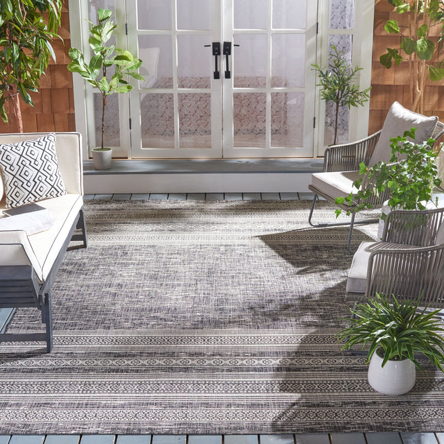 Safavieh Courtyard Cy8061 Black/Light Grey Rug - Safavieh - cy8061 - 37621 - 5