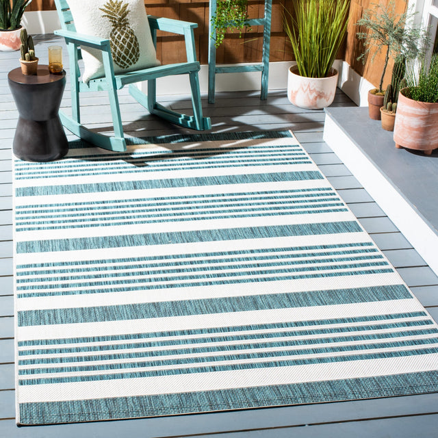 Safavieh Courtyard Cy8062 - 53512 Ivory/Teal Rugs - Safavieh - cy8062 - 53512 - 2