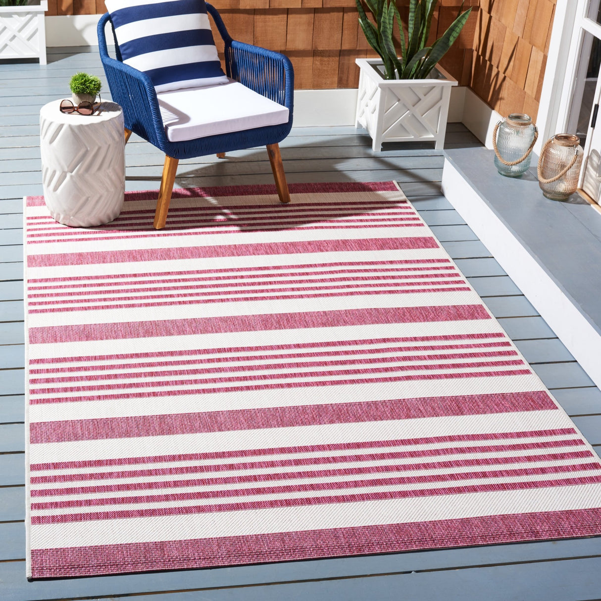 Safavieh Courtyard Cy8062 - 55912 Ivory/Red Rugs - Safavieh - cy8062 - 55912 - 2