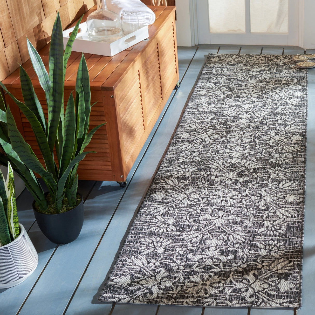 Safavieh Courtyard Cy8064 - 37621 Black/Light Grey Rugs - Safavieh - cy8064 - 37621 - 28