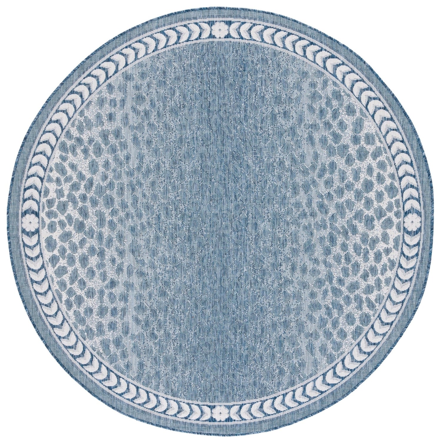 Safavieh Courtyard Cy8100 Blue/Ivory Rug - Safavieh - cy8100 - 53412 - 7r