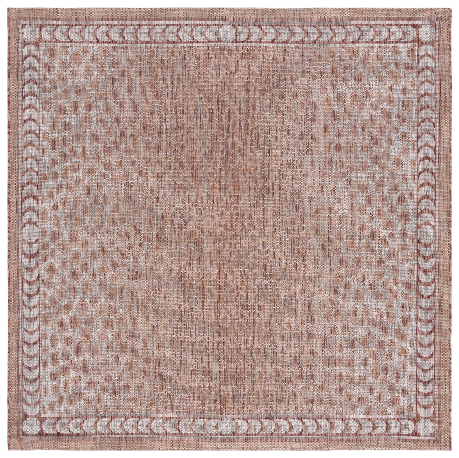 Safavieh Courtyard Cy8100 Rust/Beige Rug - Safavieh - cy8100 - 36512 - 7sq