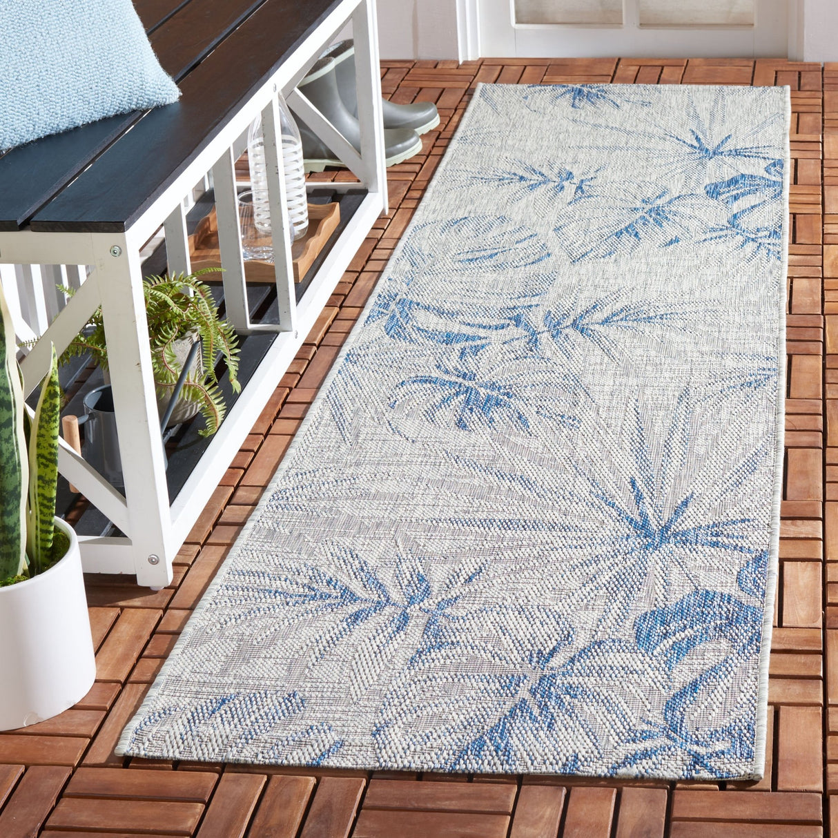 Safavieh Courtyard Cy8127 - 368 Grey/Navy Rug - Safavieh - cy8127 - 368 - 7r