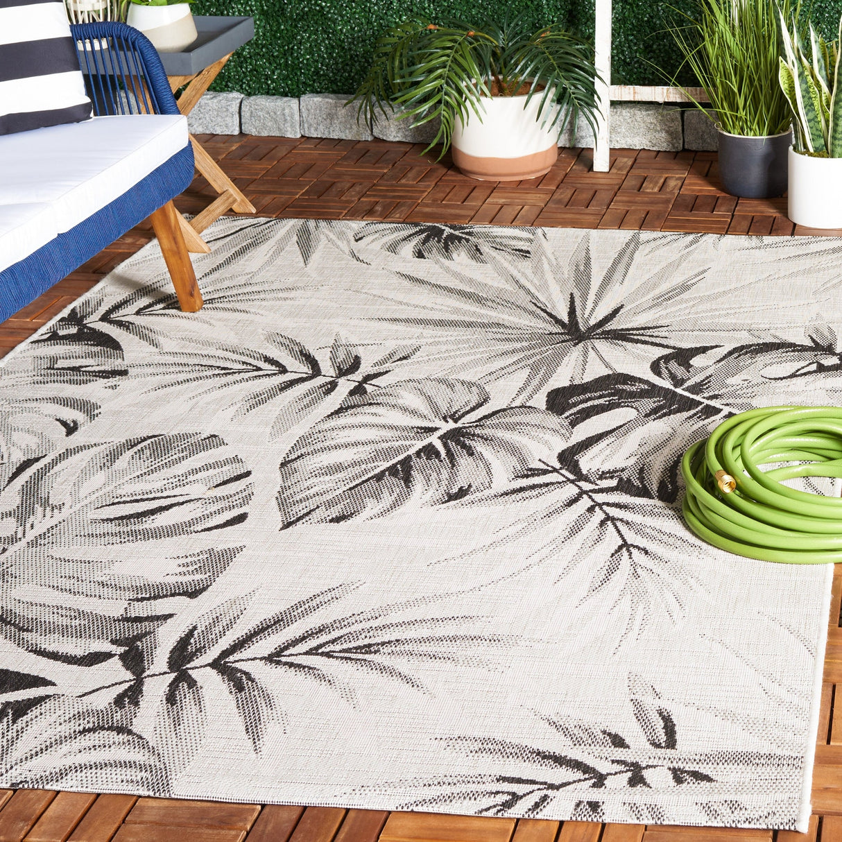 Safavieh Courtyard Cy8127 - 537 Ivory/Black Rug - Safavieh - cy8127 - 537 - 4