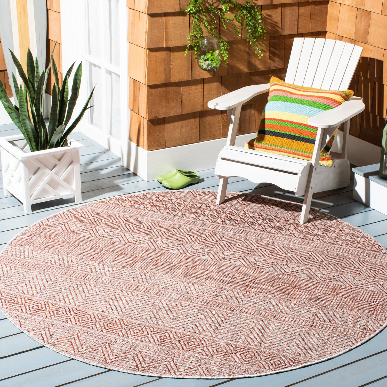 Safavieh Courtyard Cy8196 - 36512 Beige/Rust Rugs - Safavieh - cy8196 - 36512 - 7r