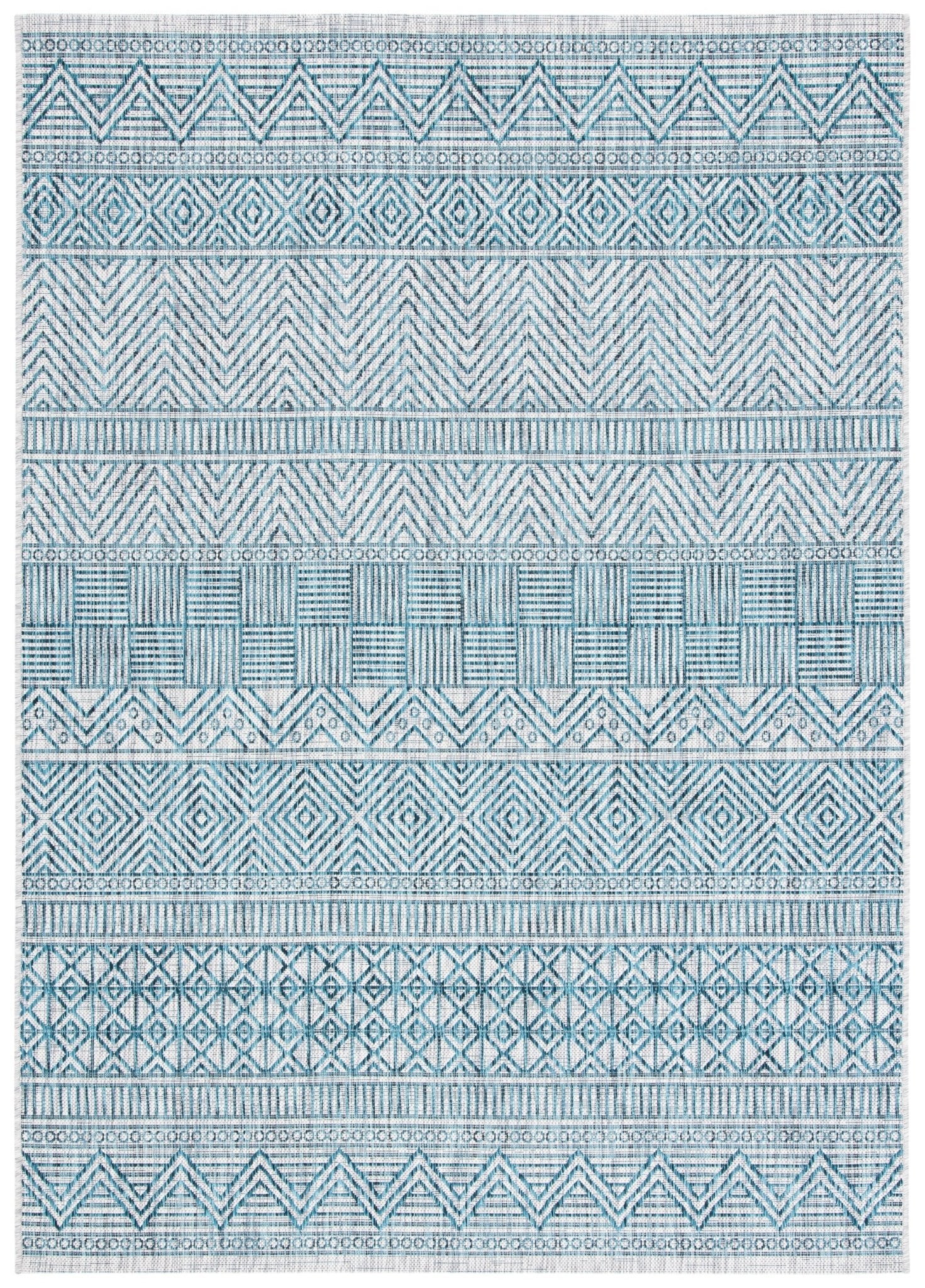 Safavieh Courtyard Cy8196 - 37212 Grey/Teal Rugs - Safavieh - cy8196 - 37212 - 2