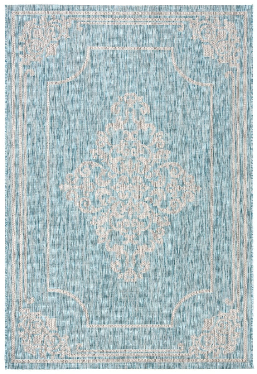 Safavieh Courtyard Cy8212 - 37121 Aqua / Grey Rugs - Safavieh - cy8212 - 37121 - 4