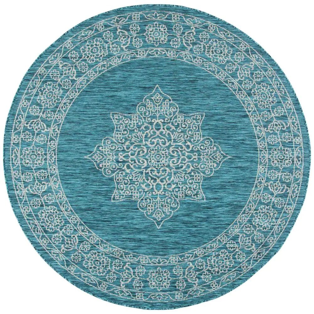 Safavieh Courtyard Cy8232 - 37221 Teal/Ivory Rugs - Safavieh - cy8232 - 37221 - 2