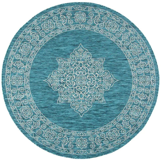 Safavieh Courtyard Cy8232 - 37221 Teal/Ivory Rugs - Safavieh - cy8232 - 37221 - 2