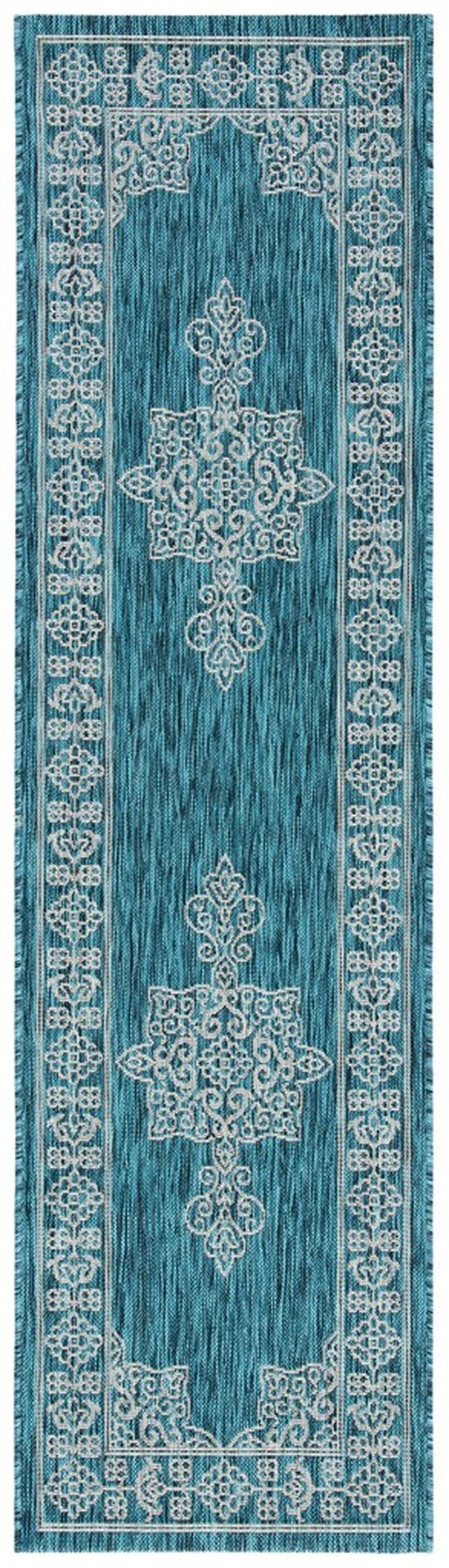 Safavieh Courtyard Cy8232 - 37221 Teal/Ivory Rugs - Safavieh - cy8232 - 37221 - 28