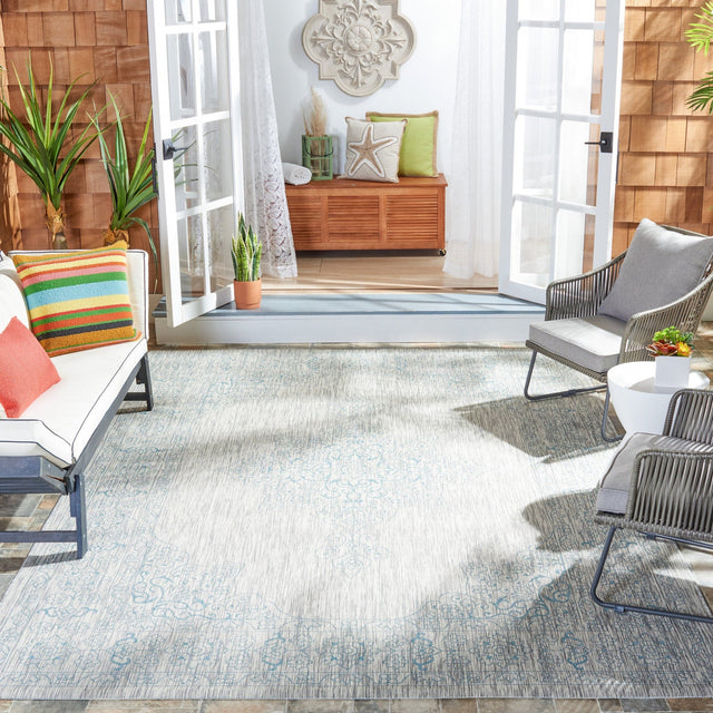 Safavieh Courtyard Cy8232 Grey/Aqua Rug - Safavieh - cy8232 - 37112 - 27