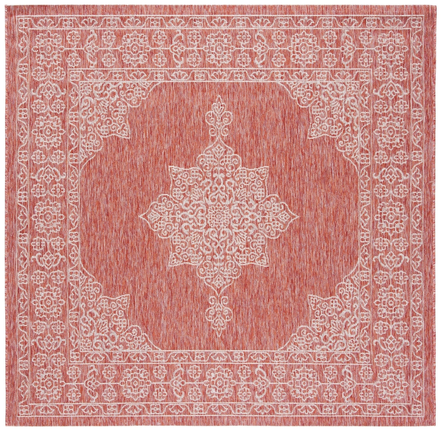 Safavieh Courtyard Cy8232 Rust/Ivory Rug - Safavieh - cy8232 - 36521 - 4sq
