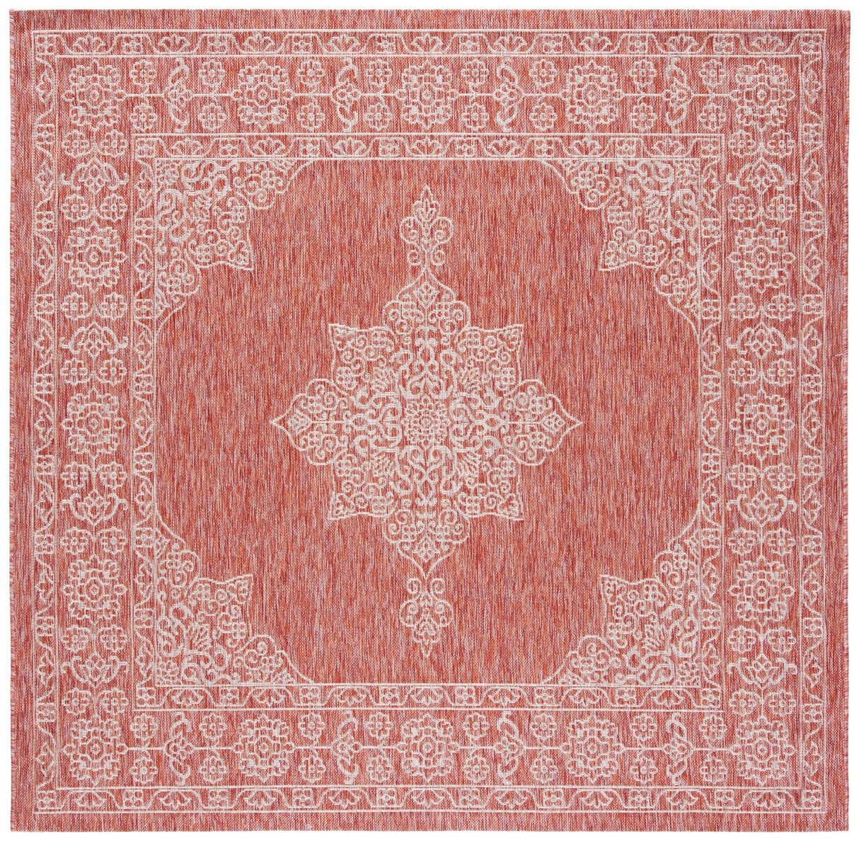 Safavieh Courtyard Cy8232 Rust/Ivory Rug - Safavieh - cy8232 - 36521 - 4sq