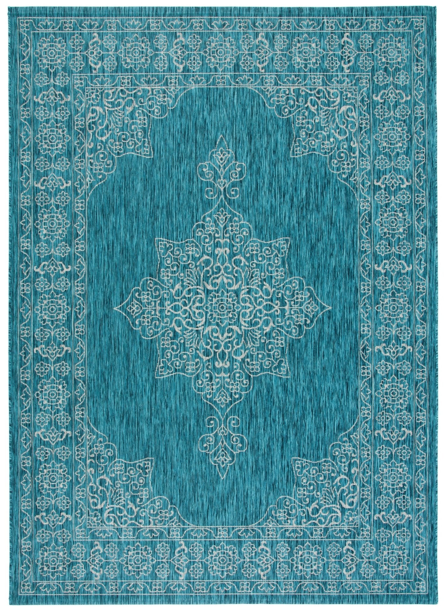 Safavieh Courtyard Cy8232 Teal/Ivory Rug - Safavieh - cy8232 - 37221 - 27