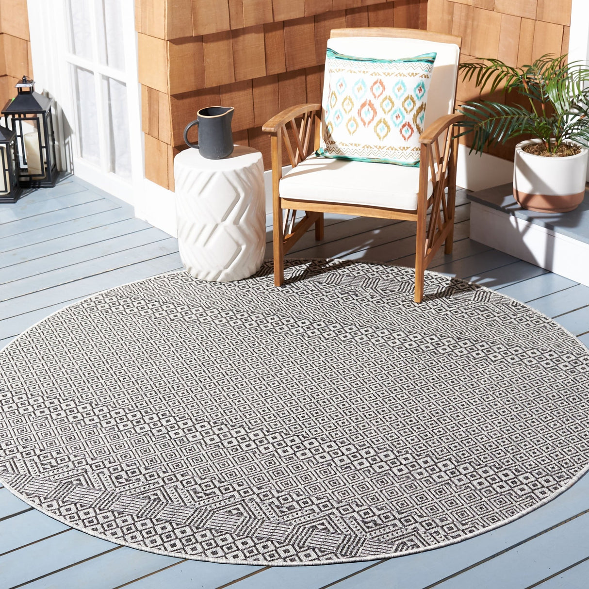 Safavieh Courtyard Cy8235 Grey/Black Rug - Safavieh - cy8235 - 37612 - 3