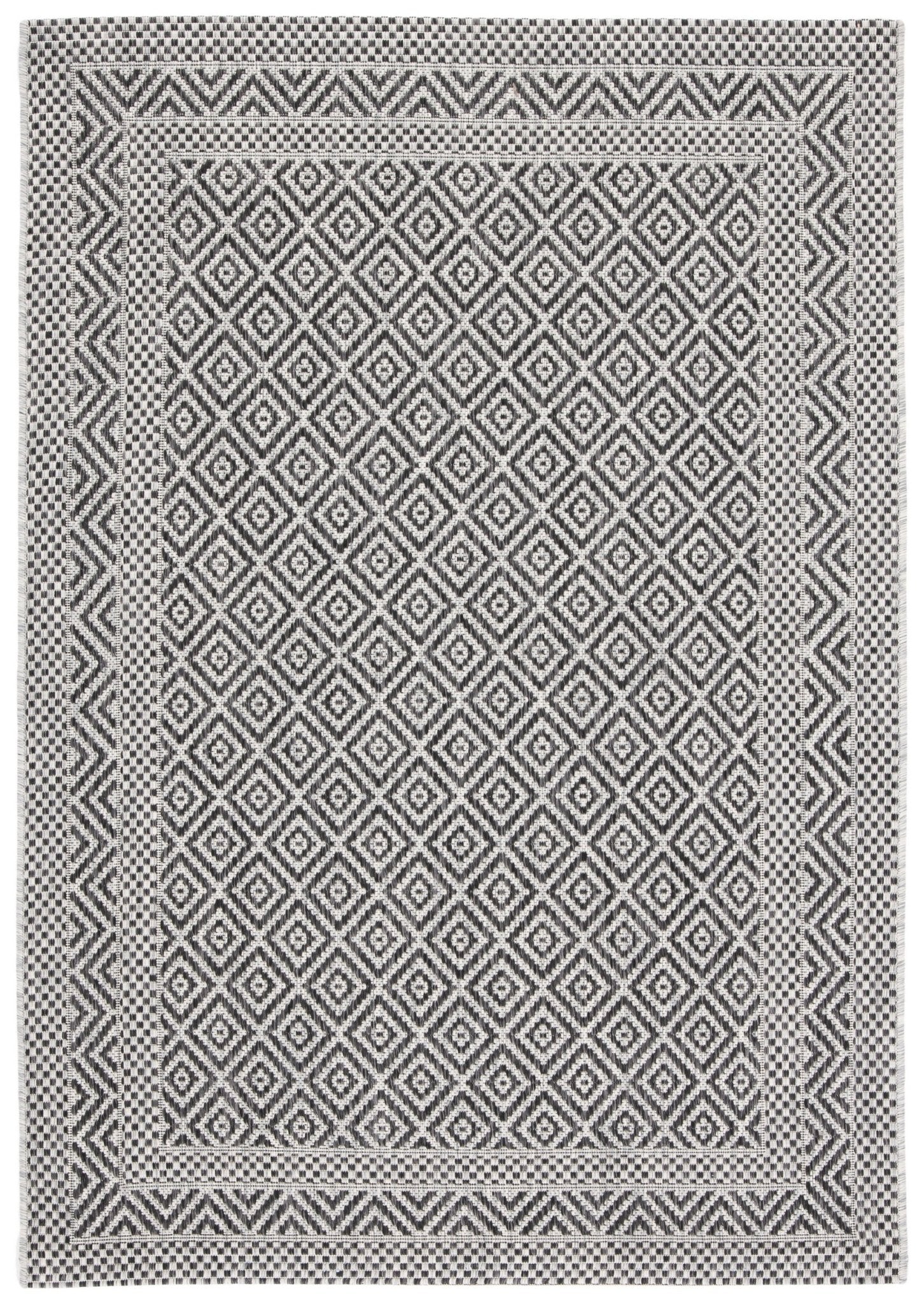 Safavieh Courtyard Cy8364 Grey/Black Rug - Safavieh - cy8364 - 37612 - 7r