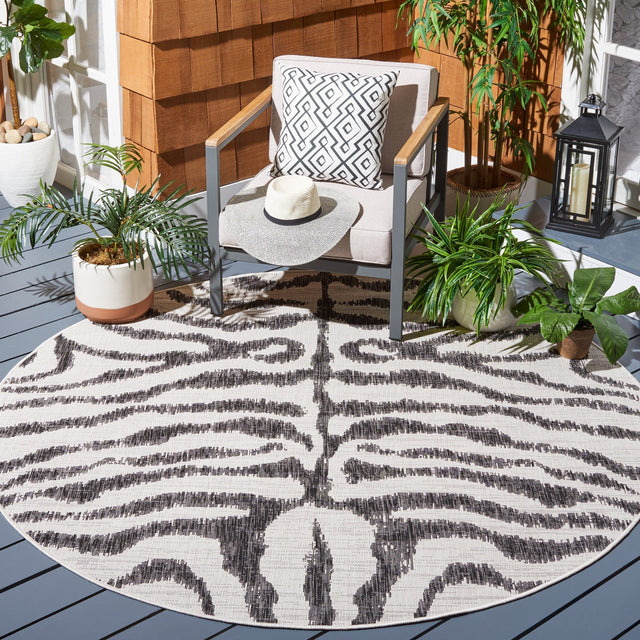 Safavieh Courtyard Cy8444 Ivory/Black Rug - Safavieh - cy8444 - 53712 - 7r