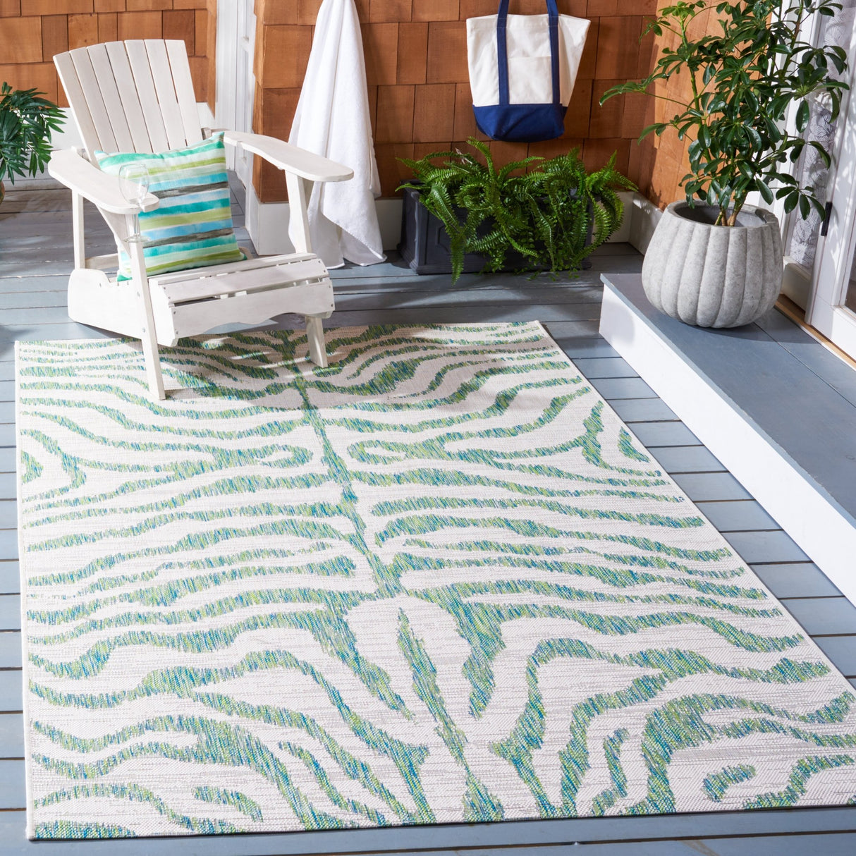 Safavieh Courtyard Cy8444 Ivory/Green Rug - Safavieh - cy8444 - 55712 - 2