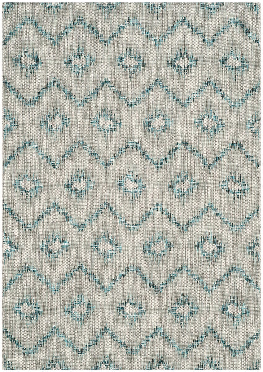 Safavieh Courtyard Cy8463 - 37212 Grey / Blue Rugs - Safavieh - cy8463 - 37212 - 28