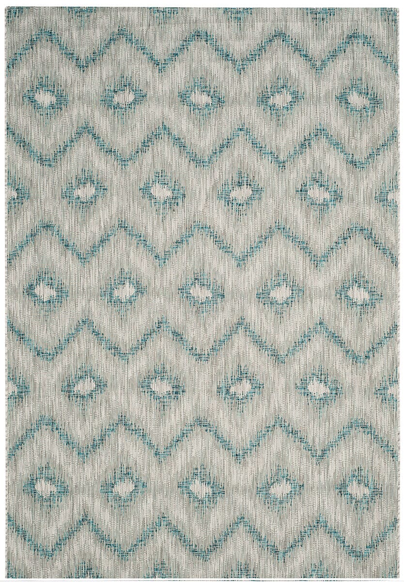 Safavieh Courtyard Cy8463 - 37212 Grey / Blue Rugs - Safavieh - cy8463 - 37212 - 28