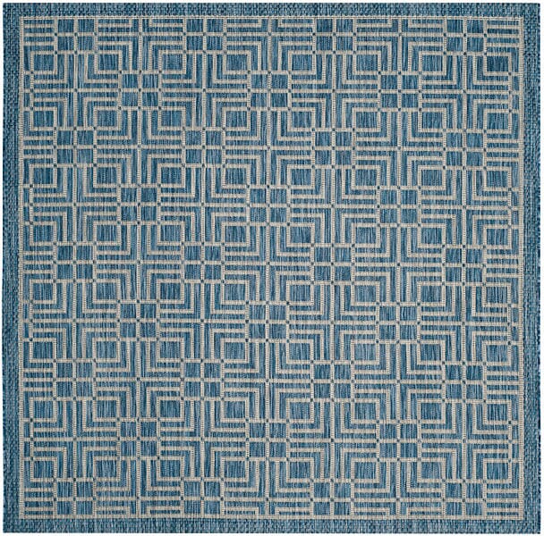 Safavieh Courtyard Cy8467 - 36821 Navy / Grey Rugs - Safavieh - cy8467 - 36821 - 7sq