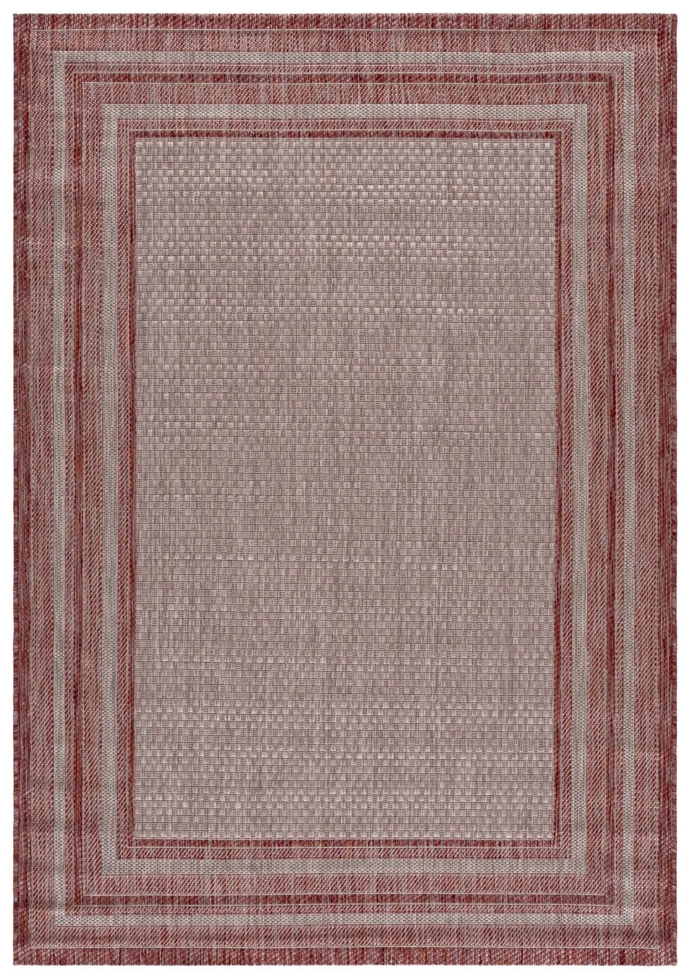 Safavieh Courtyard 5'-3" x 7'-7" Rug in Grey / Red