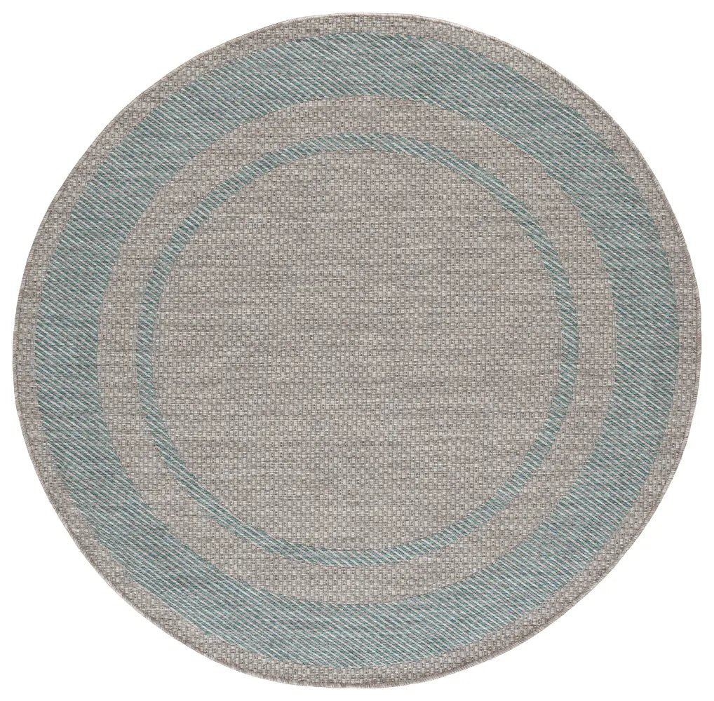 Safavieh Courtyard 6'-7" x 6'-7" Rug in Green / Aqua