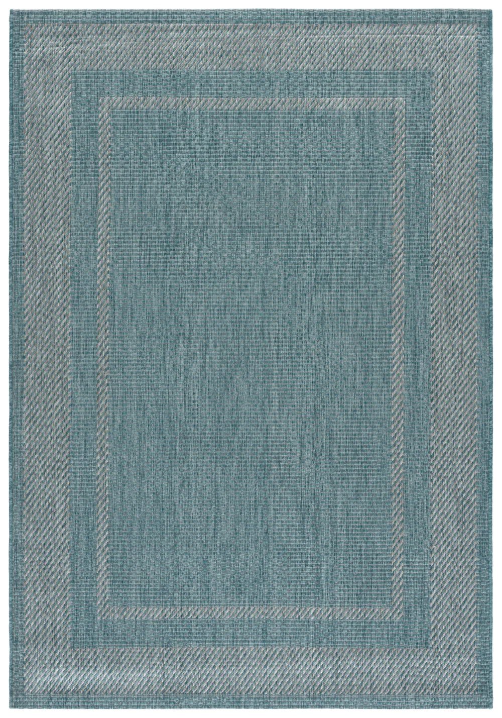Safavieh Courtyard 5'-3" x 7'-7" Rug in Aqua / Grey