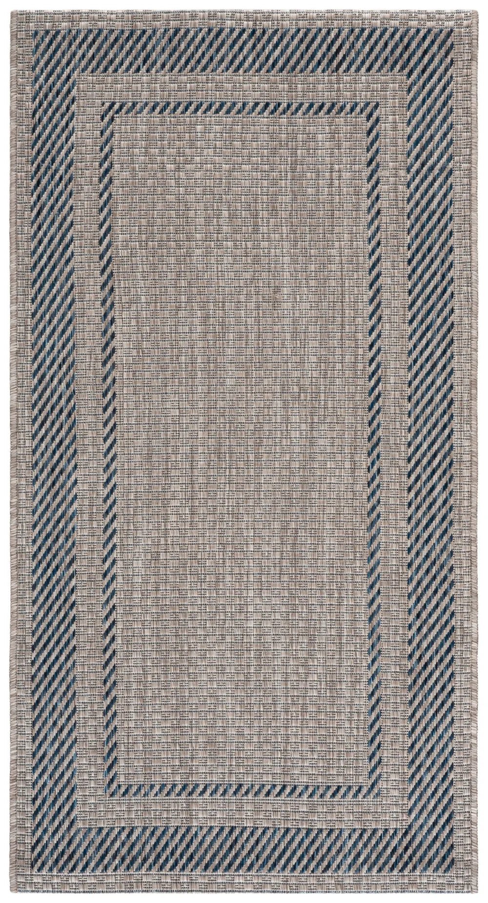 Safavieh Courtyard 2'-7" x 5'-0" Rug in Grey / Navy
