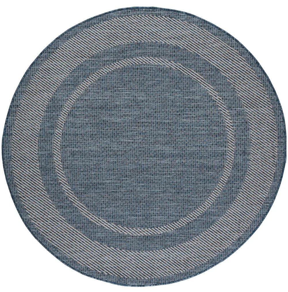 Safavieh Courtyard 6'-7" x 6'-7" Rug in Navy / Grey