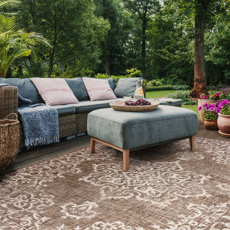 Safavieh Courtyard Cy8481 - 36321 Brown/Beige Rug - Safavieh - cy8481 - 36321 - 7r