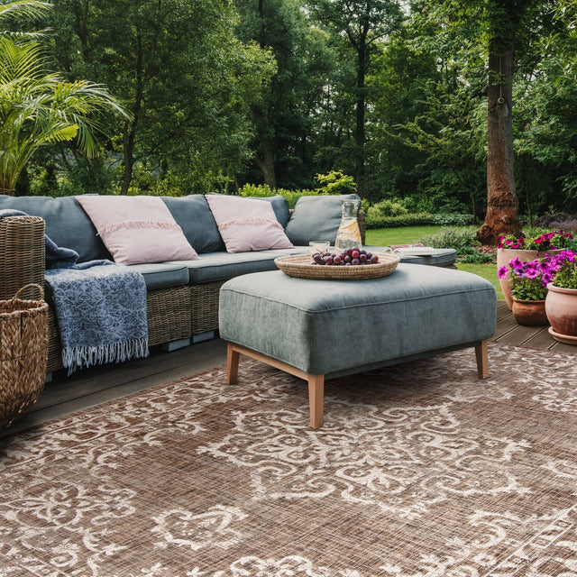 Safavieh Courtyard Cy8481 - 36321 Brown/Beige Rug - Safavieh - cy8481 - 36321 - 7r