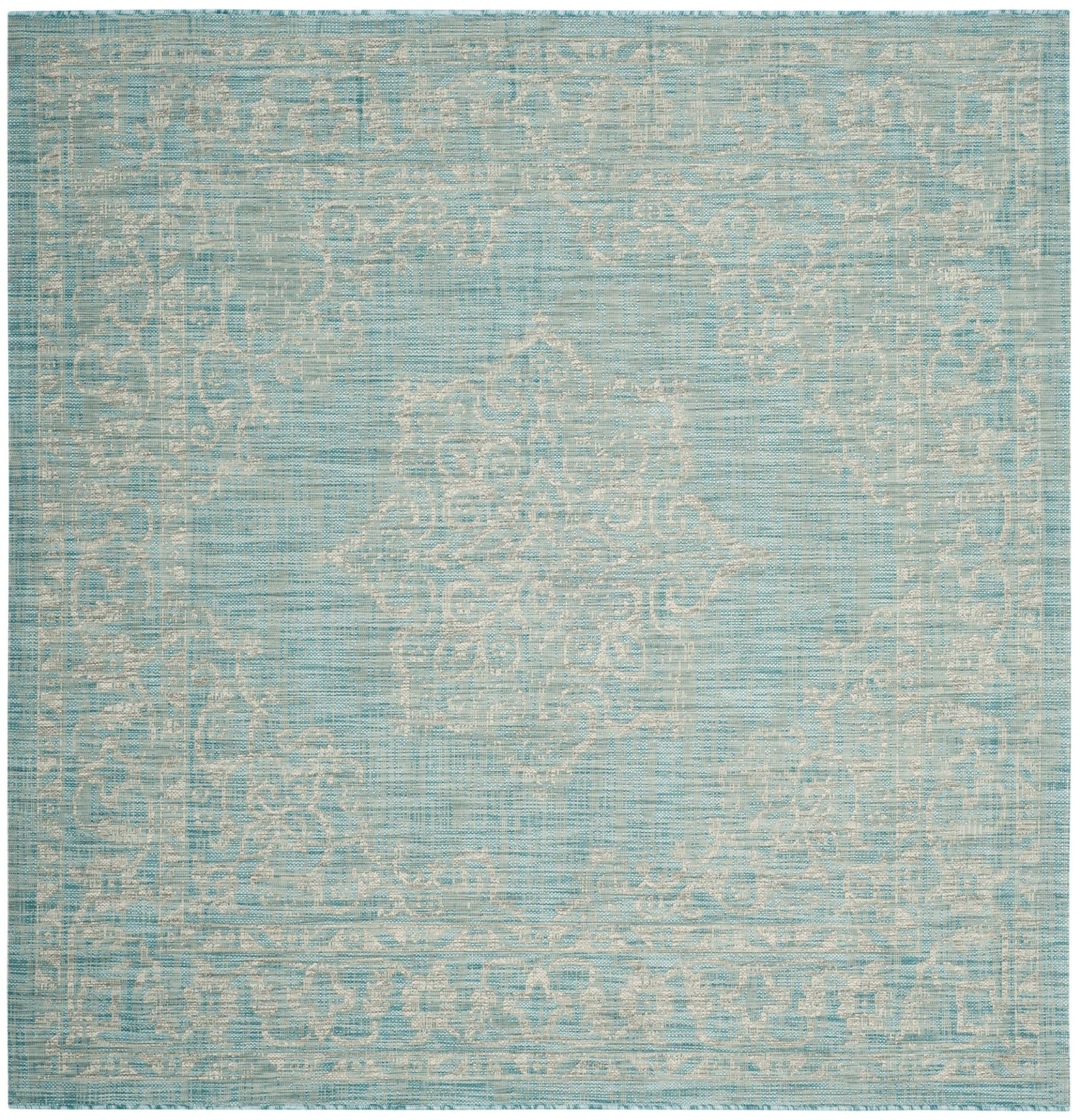 Safavieh Courtyard Cy8481 - 37121 Aqua/Grey Rug - Safavieh - cy8481 - 37121 - 7r