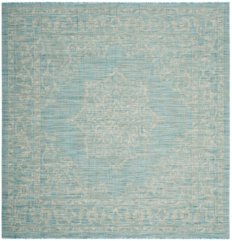 Safavieh Courtyard Cy8481 - 37121 Aqua/Grey Rug - Safavieh - cy8481 - 37121 - 7r
