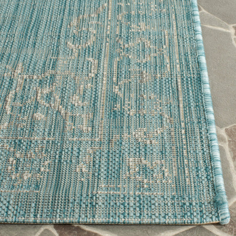 Safavieh Courtyard Cy8481 - 37121 Aqua/Grey Rug - Safavieh - cy8481 - 37121 - 7r