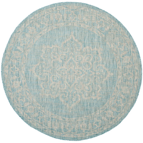 Safavieh Courtyard Cy8481 - 37121 Aqua/Grey Rug - Safavieh - cy8481 - 37121 - 7r