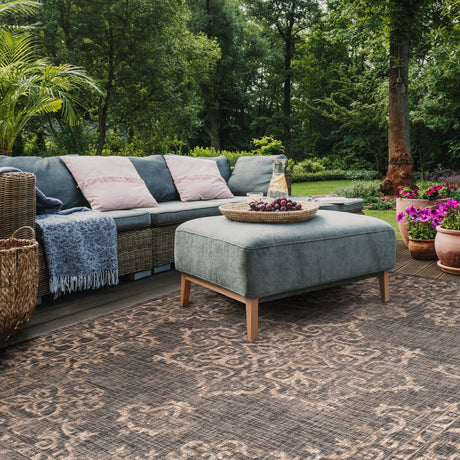 Safavieh Courtyard Cy8481 - 37321 Black/Natural Rug - Safavieh - cy8481 - 37321 - 6