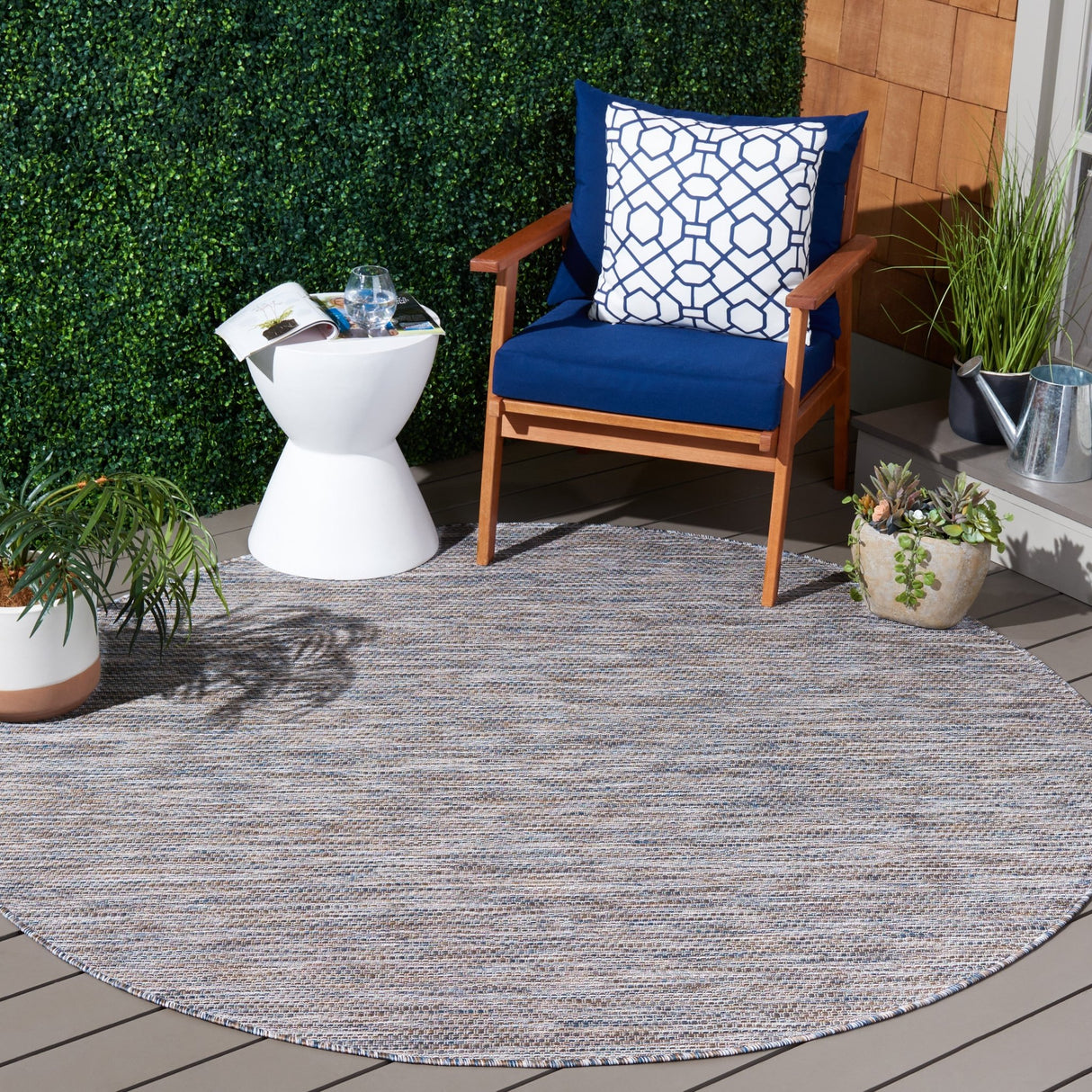 Safavieh Courtyard Cy8518 - 59222 Ivory Blue/Beige Rug - Safavieh - cy8518 - 59222 - 7r