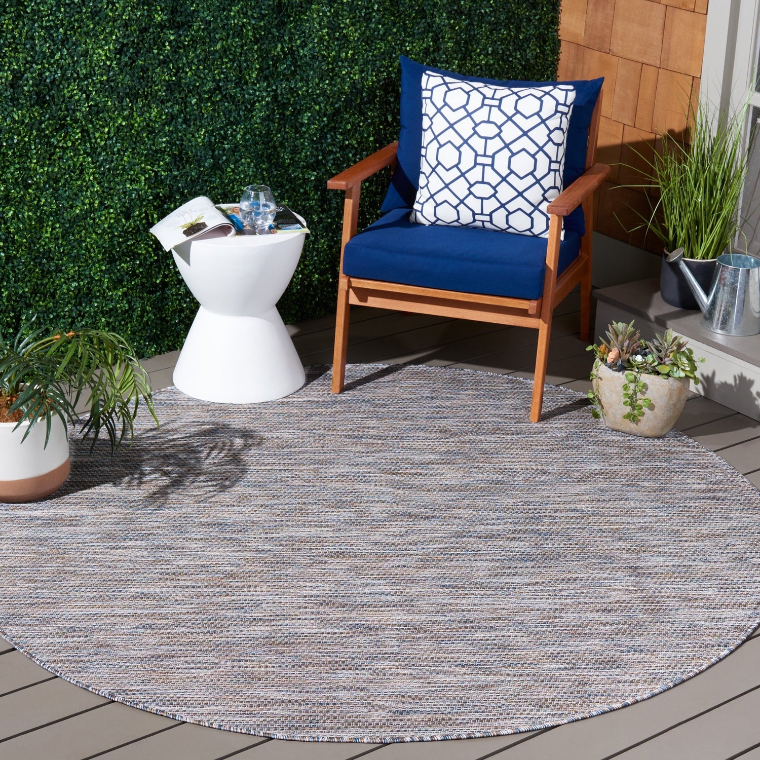 Safavieh Courtyard Cy8518 - 59222 Ivory Blue/Beige Rug - Safavieh - cy8518 - 59222 - 7r