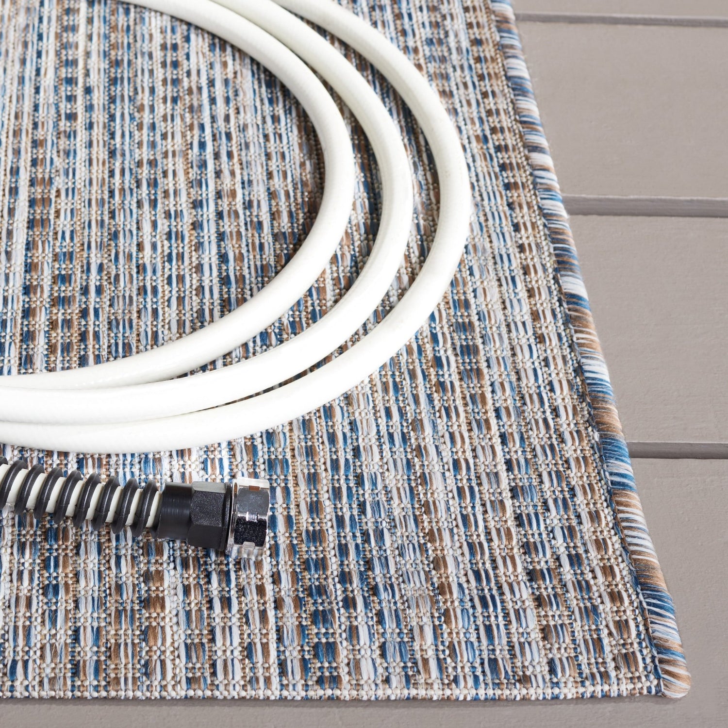 Safavieh Courtyard Cy8518 - 59222 Ivory Blue/Beige Rug - Safavieh - cy8518 - 59222 - 7r