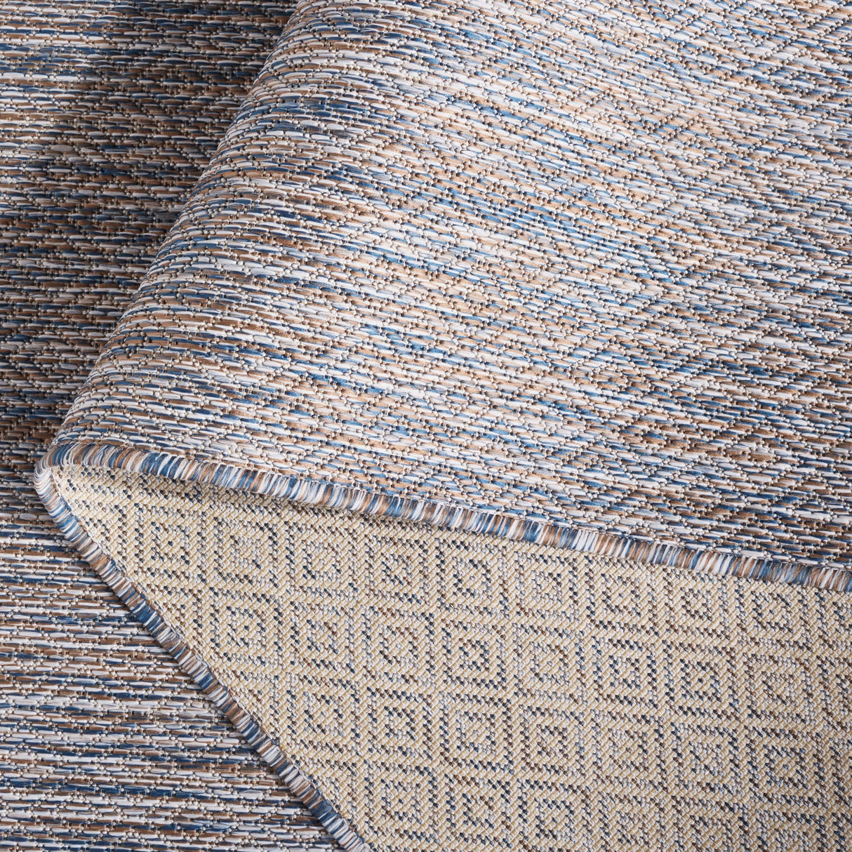 Safavieh Courtyard Cy8520 - 59222 Ivory Blue/Beige Rug - Safavieh - cy8520 - 59222 - 7r