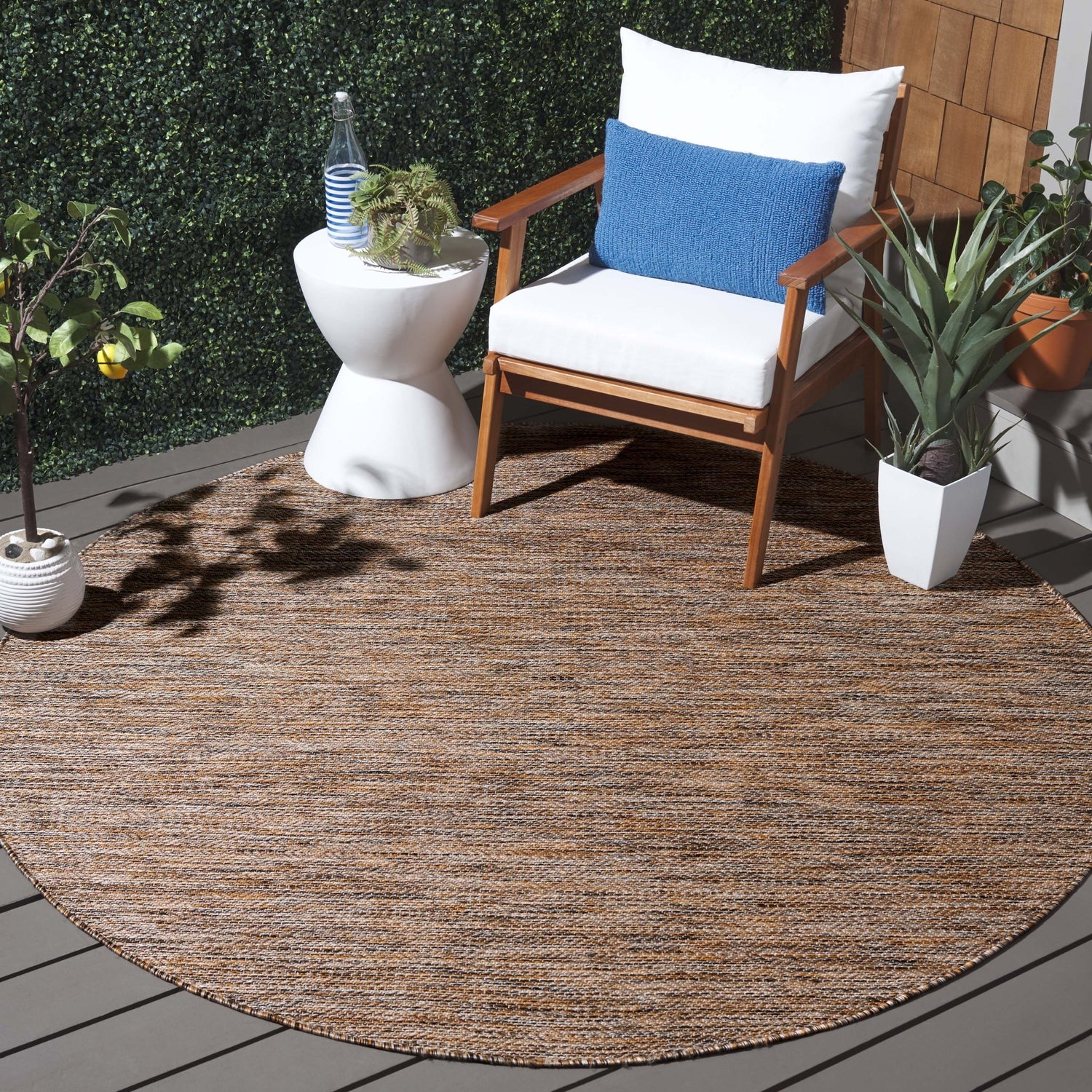 Safavieh Courtyard Cy8520 - 59322 Dark Grey/Rust Rug - Safavieh - cy8520 - 59322 - 7r