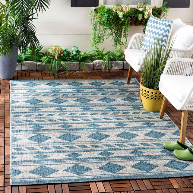 Safavieh Courtyard Cy8529 - 37212 Grey/Teal Rugs - Safavieh - cy8529 - 37212 - 2