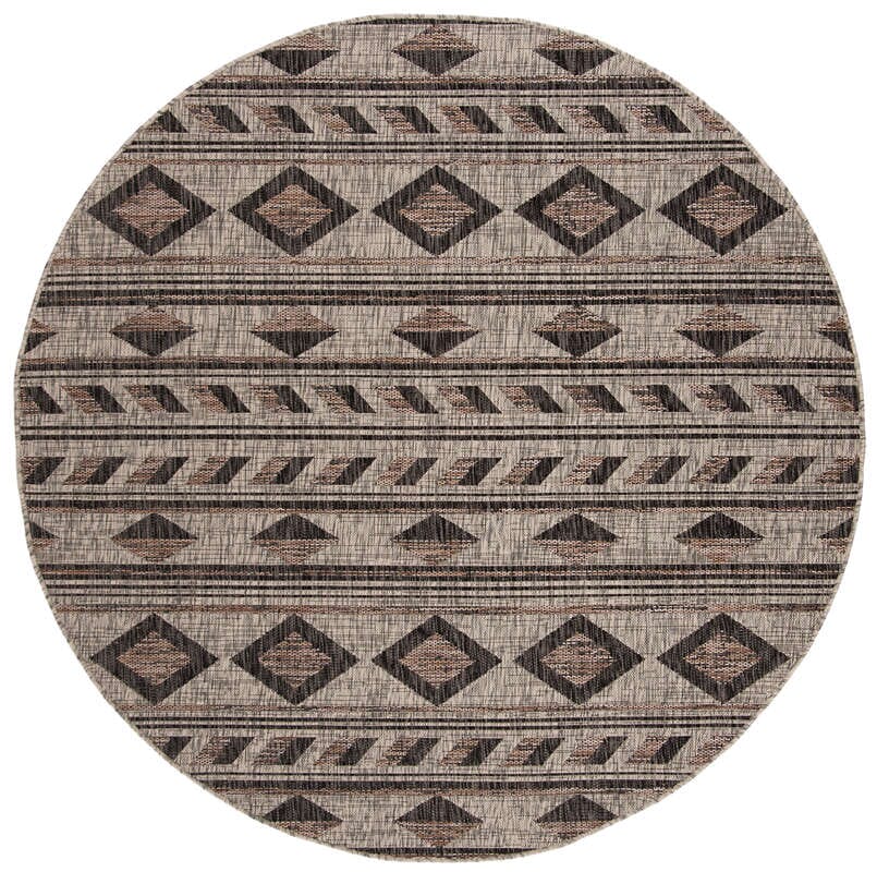 Safavieh Courtyard Cy8529 - 37612 Grey / Black Rugs - Safavieh - cy8529 - 37612 - 7r