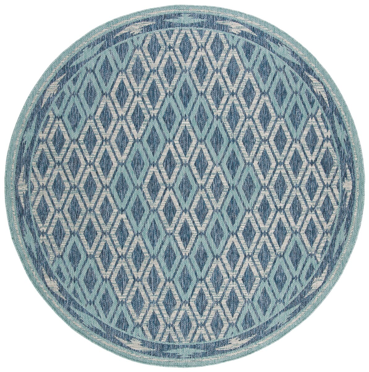 Safavieh Courtyard Cy8531 - 39421 Navy / Aqua Rugs - Safavieh - cy8531 - 39421 - 5r
